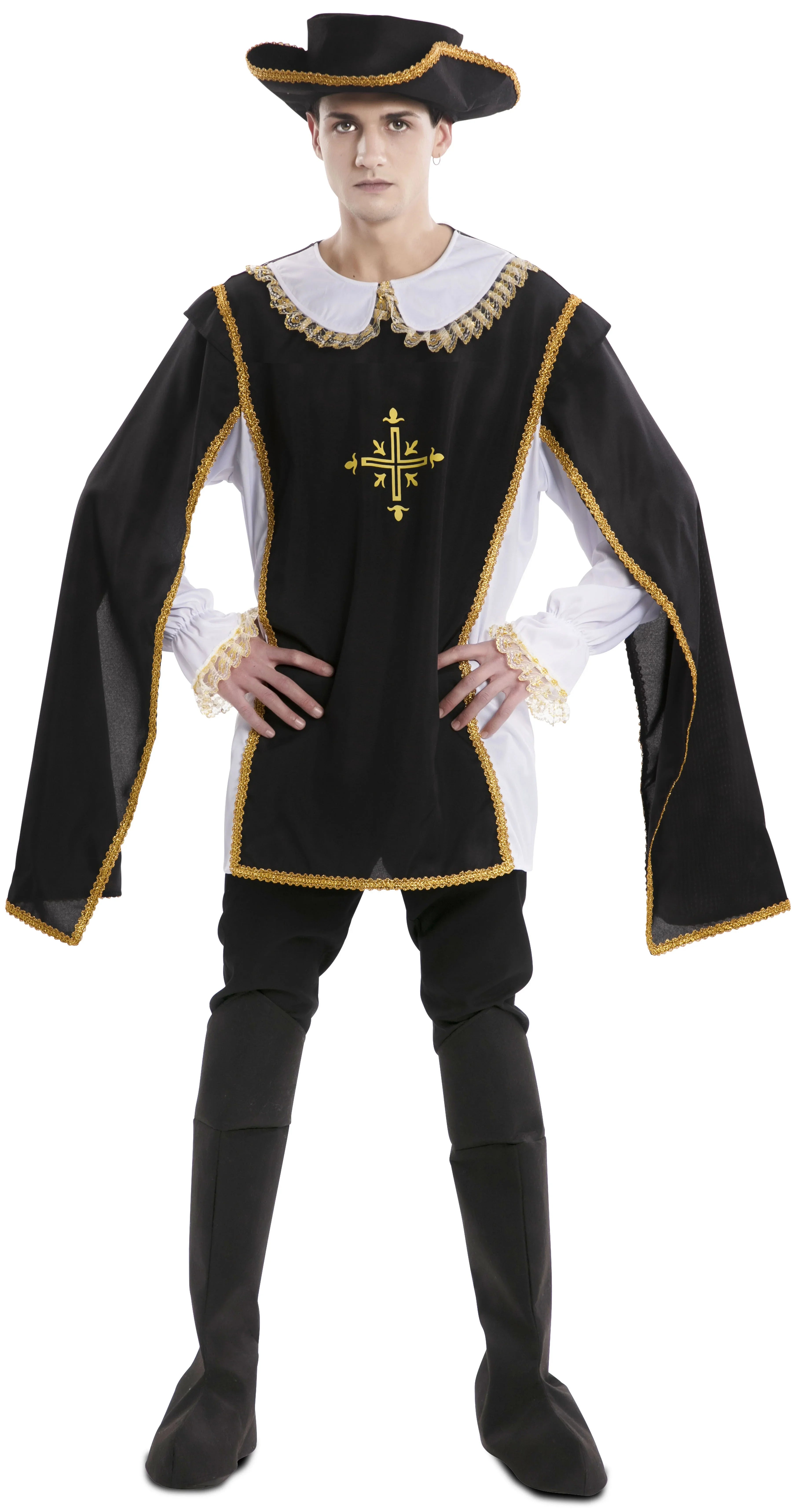 Disfraz de Mosquetero Negro para Hombre Mosquetero EuroCarnavales